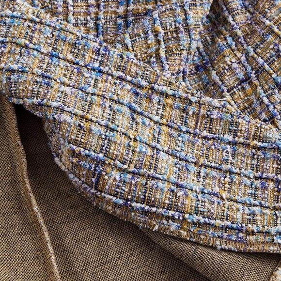 Timeless Tweed Elegance: Women's Flat Lapel Double-Breasted Blazer ✨ - Picture 4 of 6